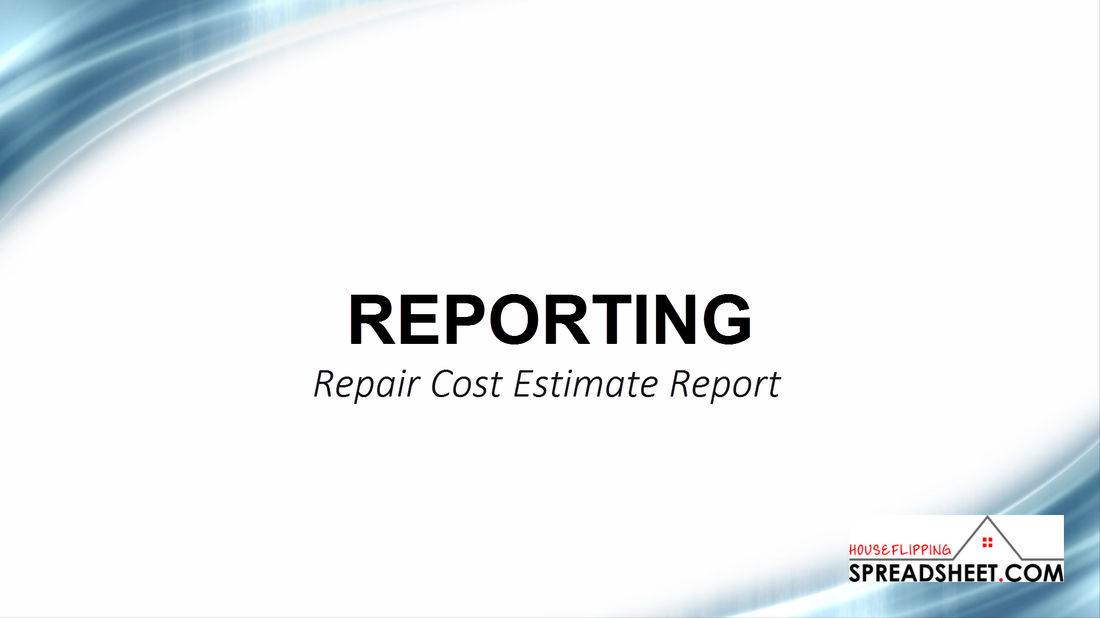 Repair Cost Estimate Report Tutorial